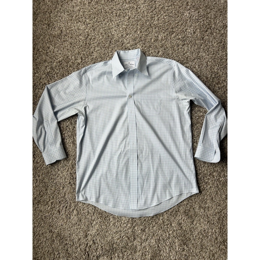 Brooks Brothers Coolmax Performance Shirt Mens 16.5 / 35 Supima Non Iron Regent